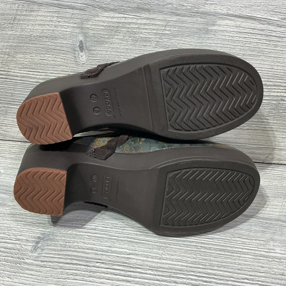 CROCS Womens Sarah Crosslite Floral Dual Comfort Heel Clogs Mules 203764 Size 8 - Picture 11 of 12